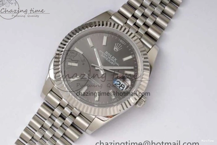 MiroTime 0314 Trendsetting DateJust 41 126334 ZF 1:1 Best Edition 904L Steel Gray Dial Stick Marker on Jubilee Bracelet A 2372